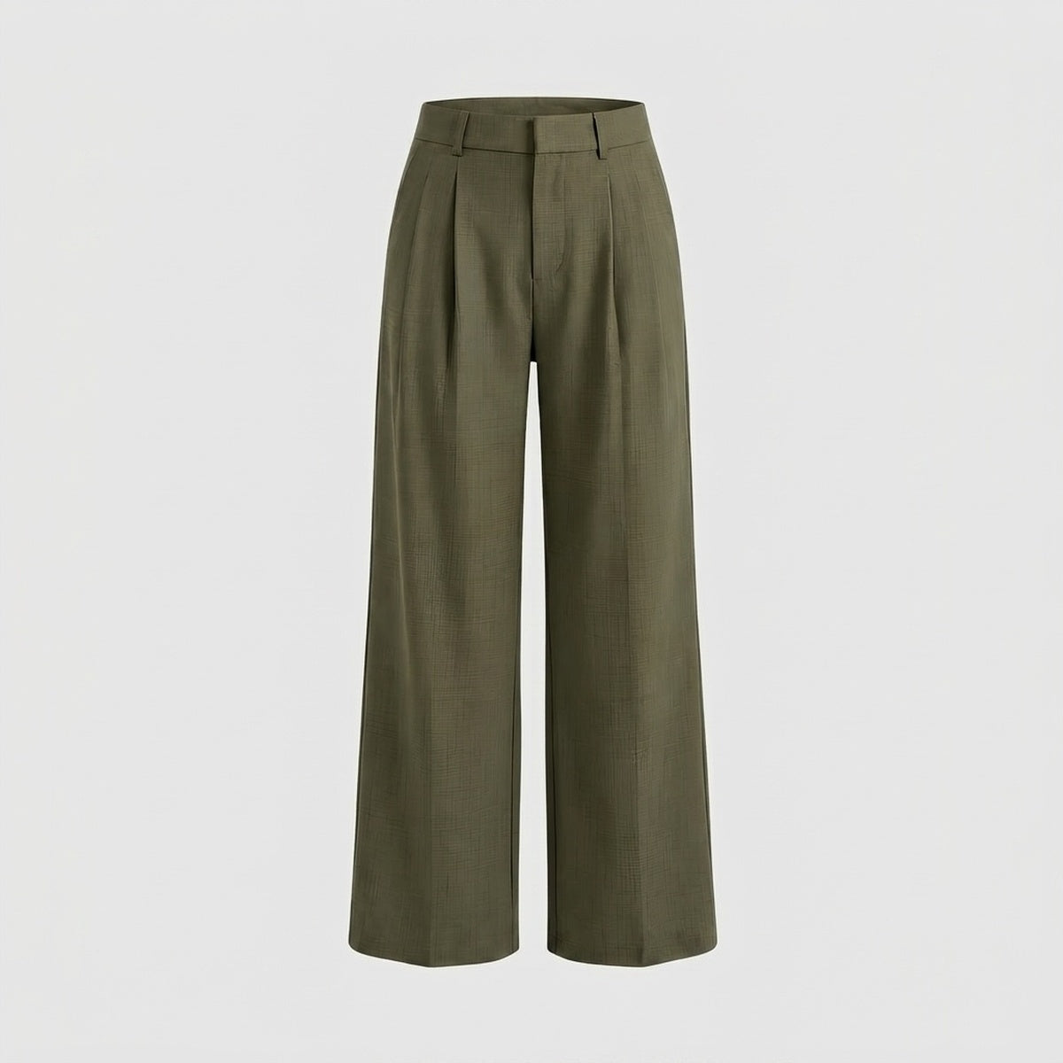 High Waist Linen Blend Pants