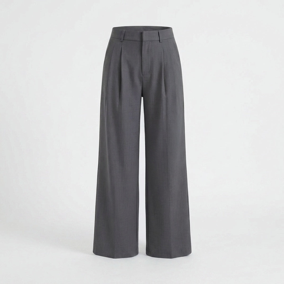 High Waist Linen Blend Pants