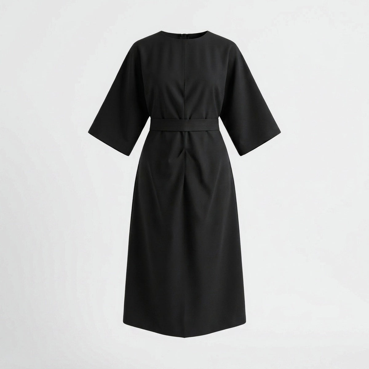 Balloon Sleeve Midi Dress