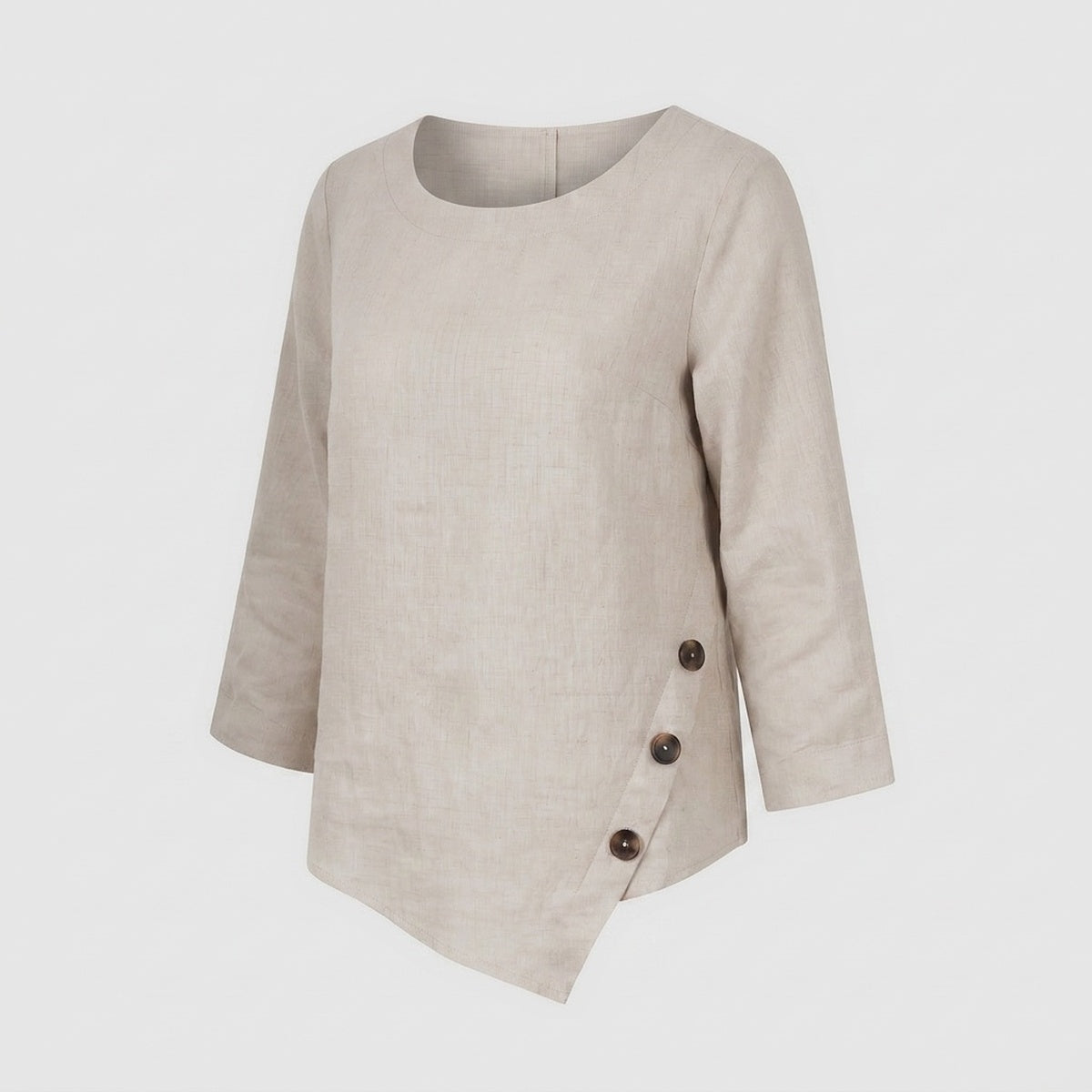 Nyla Asymmetric Linen Top