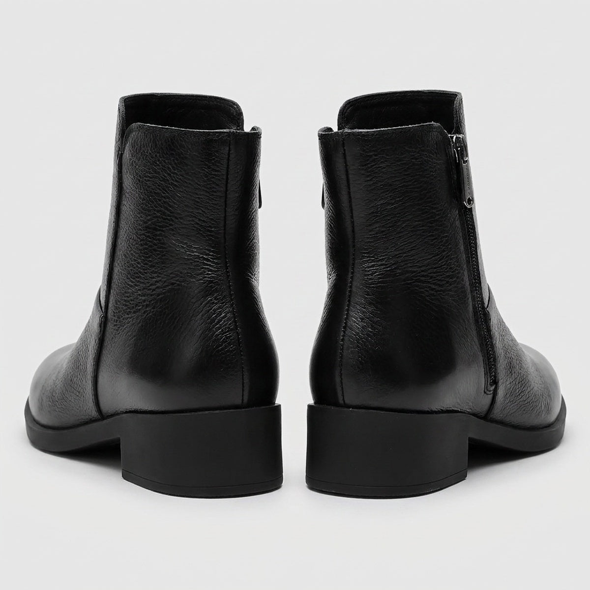 Minimal Leather Ankle Boots