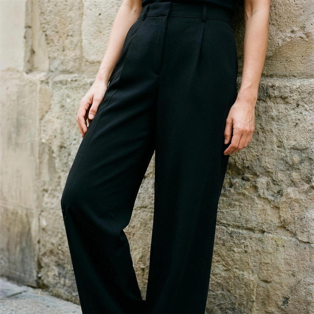 High Waist Tailored Pants