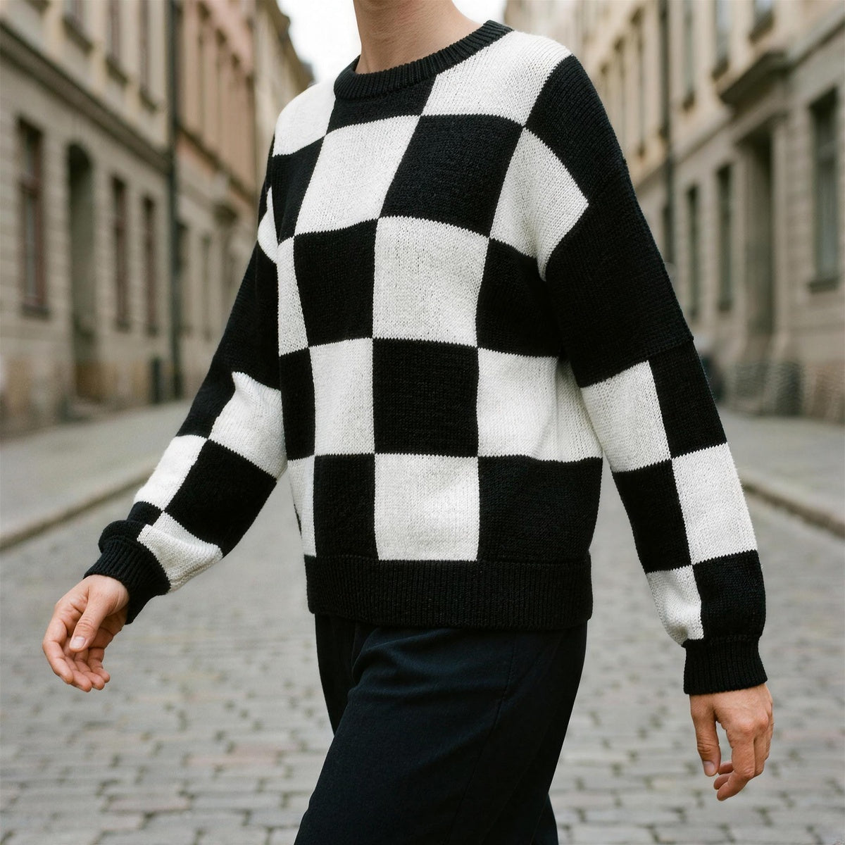 Statement Check Sweater