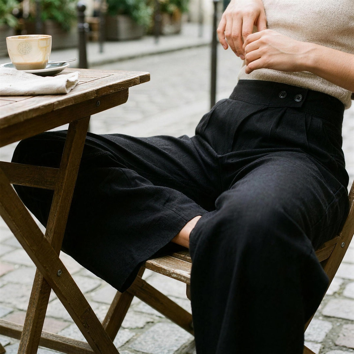 Amme Cotton Linen Trousers
