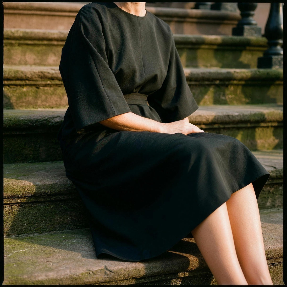 Balloon Sleeve Midi Dress
