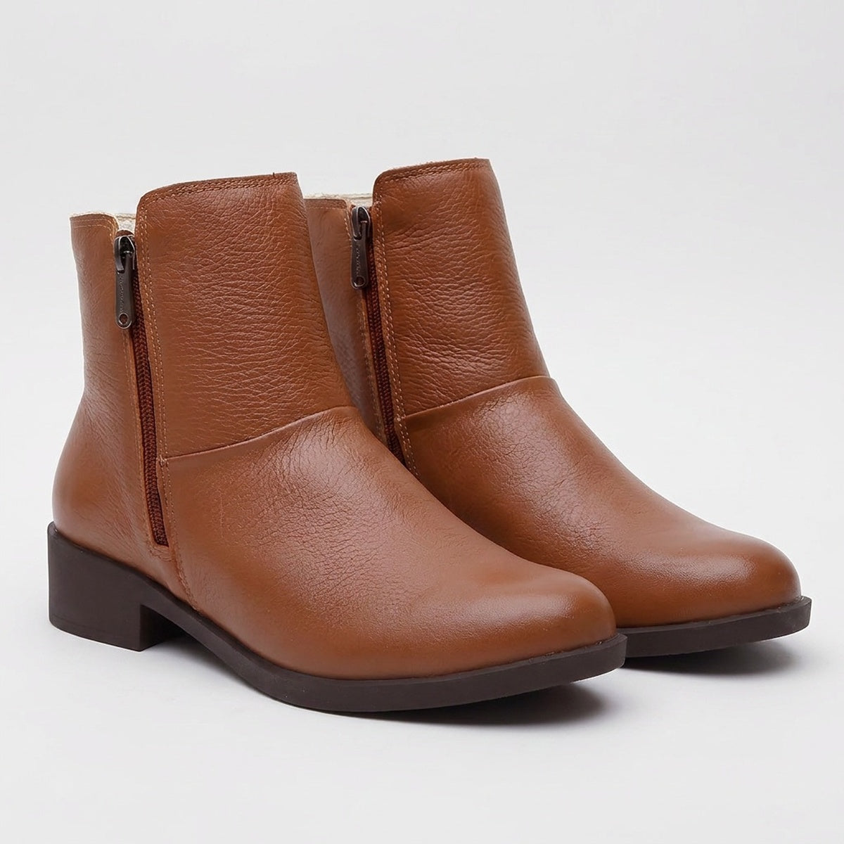 Minimal Leather Ankle Boots