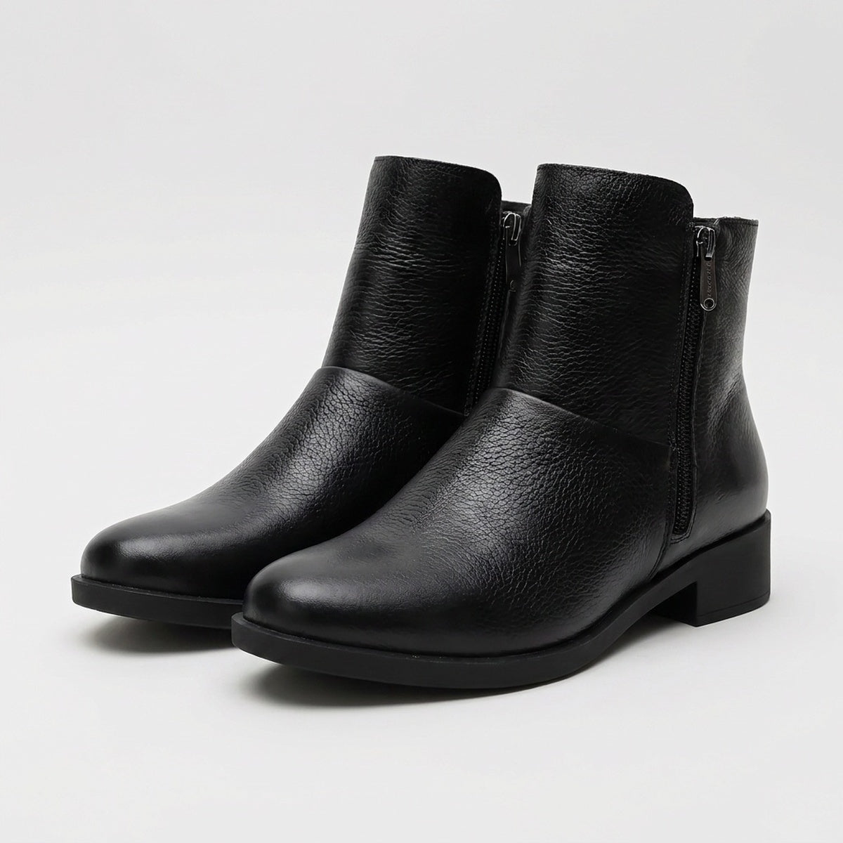 Minimal Leather Ankle Boots