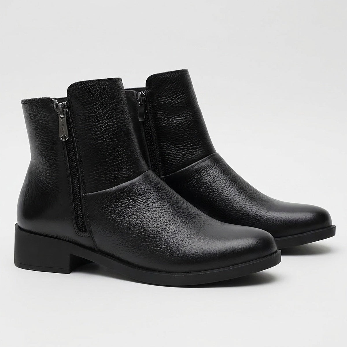 Minimal Leather Ankle Boots