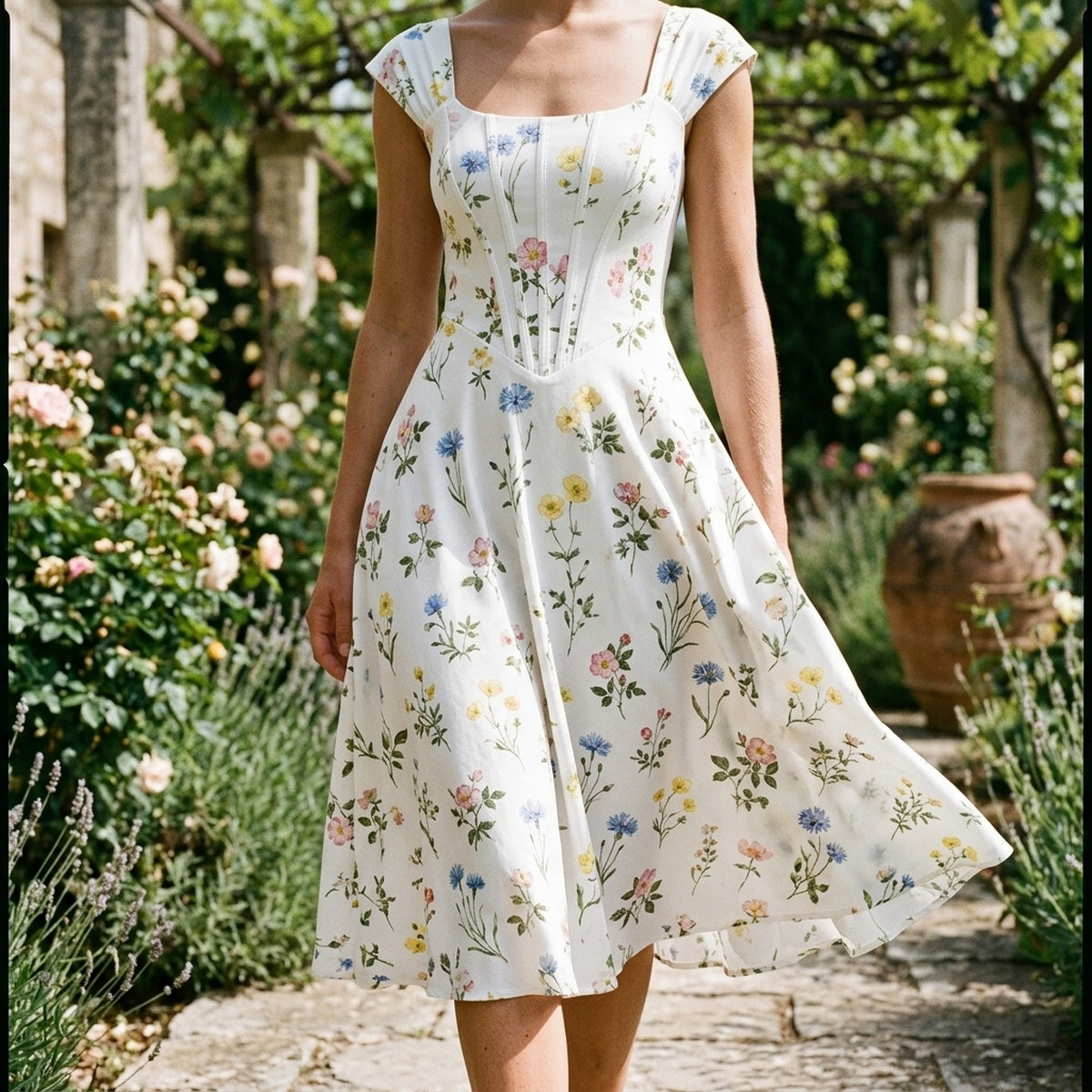 Floral Midi Summer Dress
