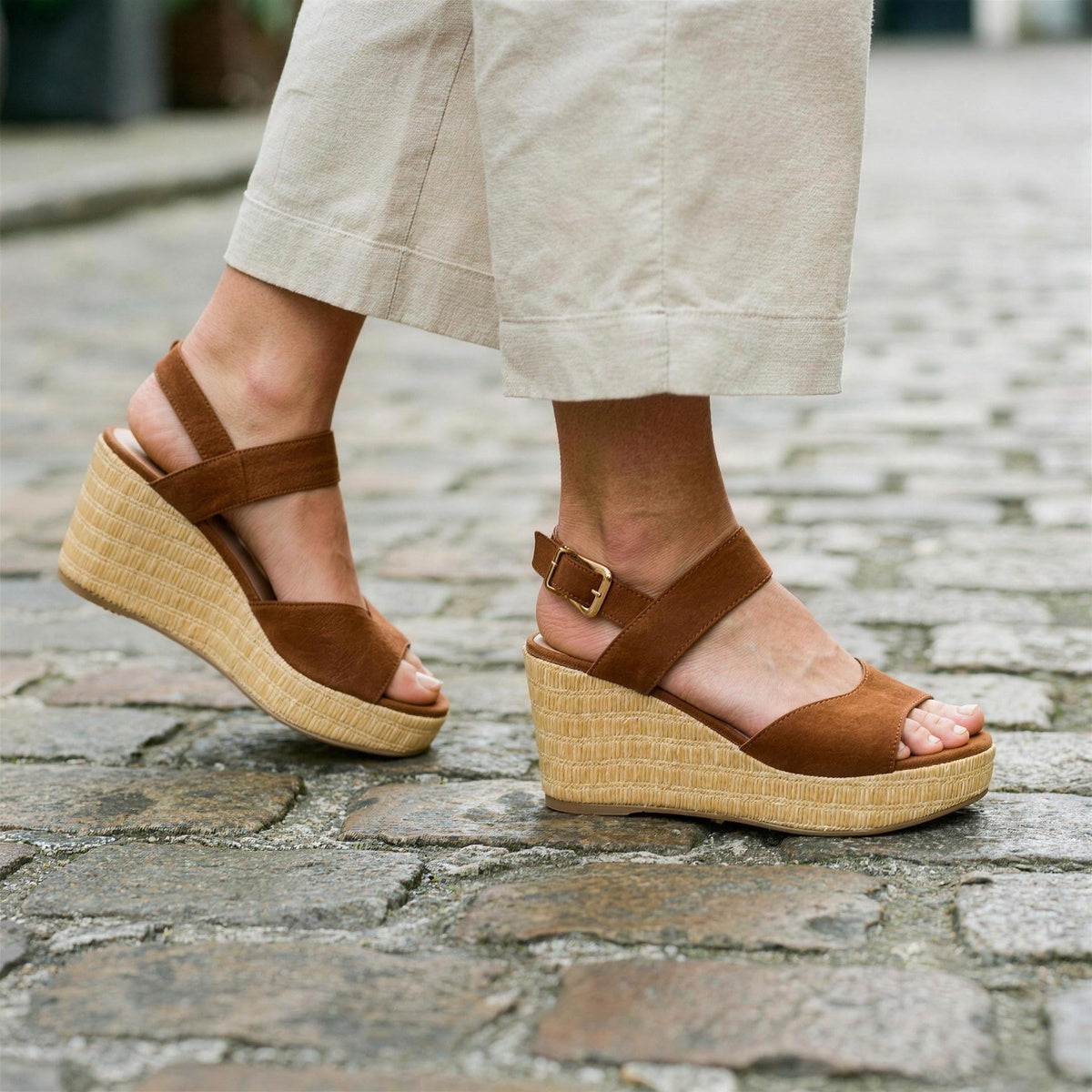 Eloise Navy Suede Wedges