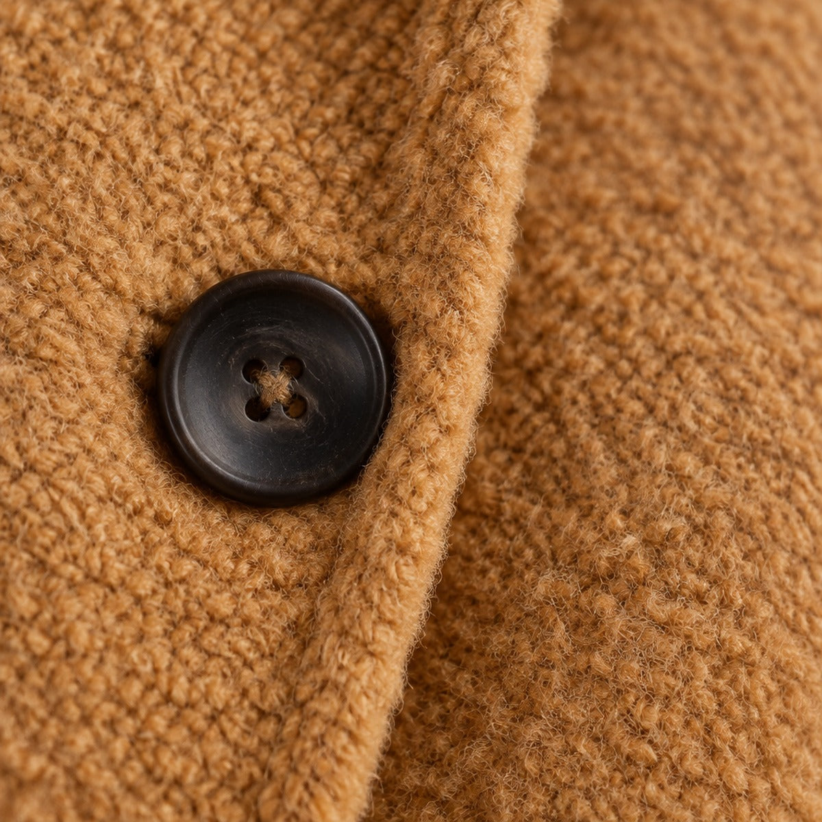 Long Lapel Collar Coat with Button Closure