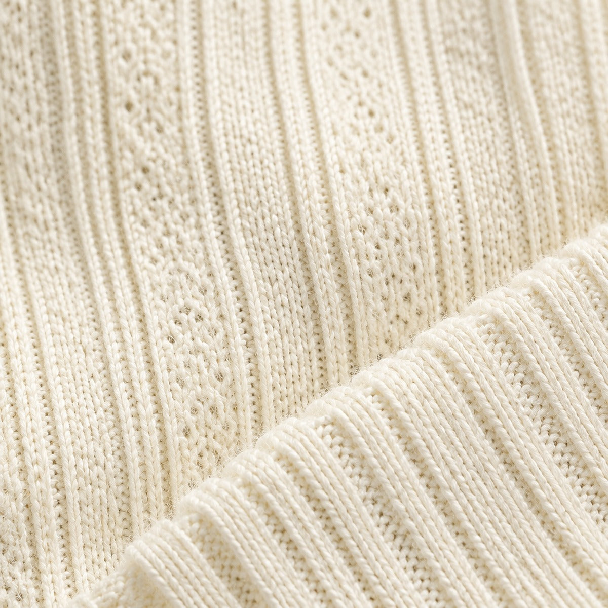 Ribbed Mock Neck Knit Jumper