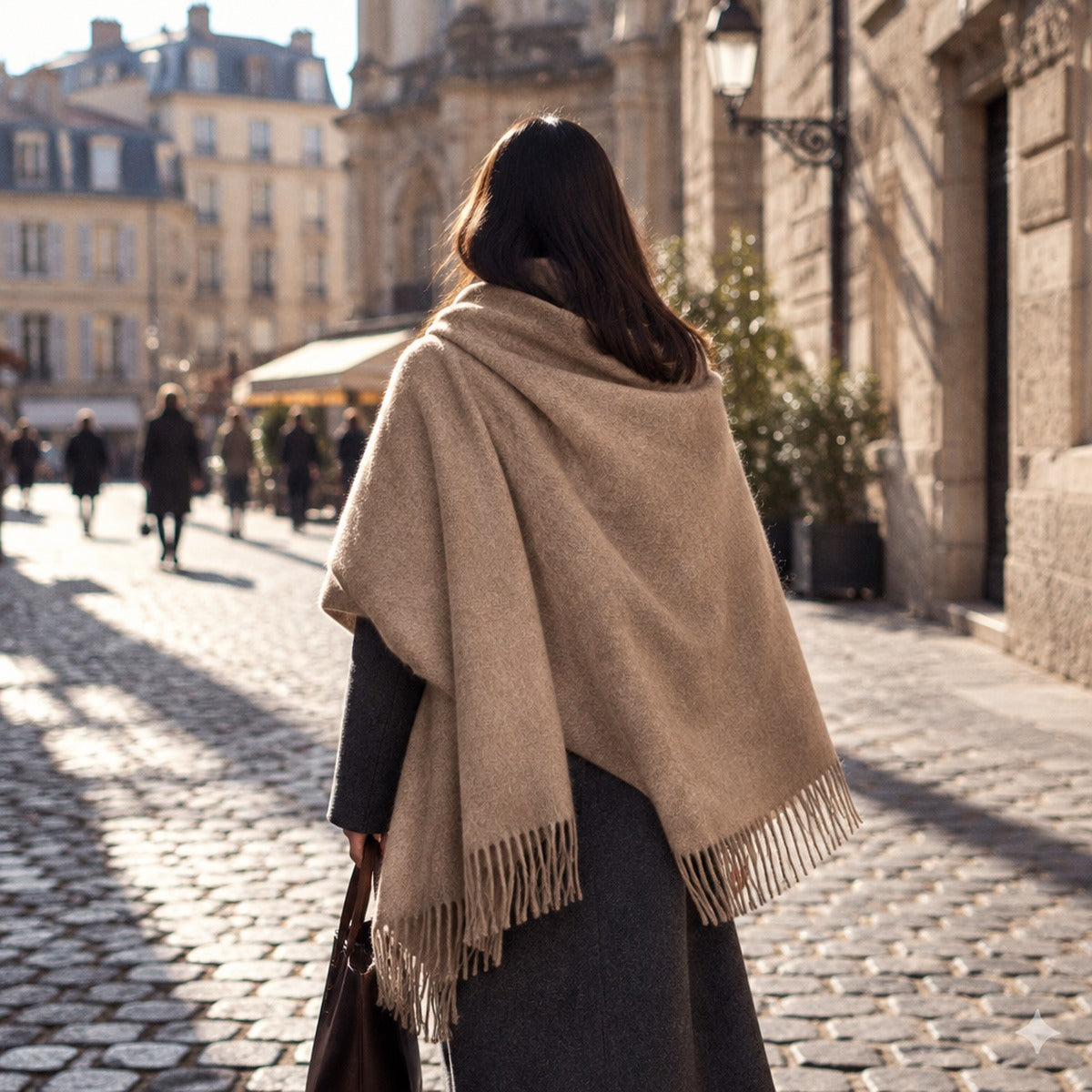 Brushed Cashmere Oversized Stole